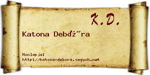 Katona Debóra névjegykártya